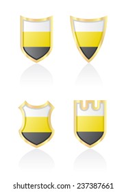 Vector shields with flag of Novorossiya.