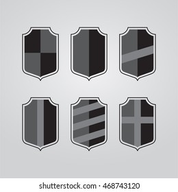 Vector shields icons set