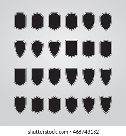 Vector shields icons set