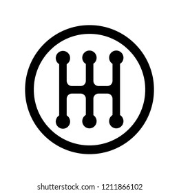 vector shift gear icon- automotive symbol.