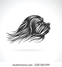 Vector shih tzu dog head design white background  Easy editable layered vector illustration  Pet 