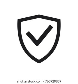 vector shiled icon, flat design best shield icon