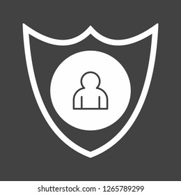 vector shiled user icon 
