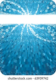 Vector brillante fondo azul de Navidad con espacio para texto