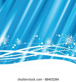 Vector shine blue Christmas background