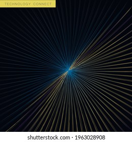 Vector shine light on dark background. Black space design