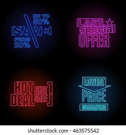 vector shine neon trendy pattern series of agreement reduce offer and value product logo colour rose classic nightfall partnership isolated colourful special black stack multicolored digital red fashi