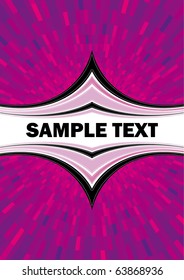 violetter Vektorgrafik, abstrakter Hintergrund mit Rahmen für Text