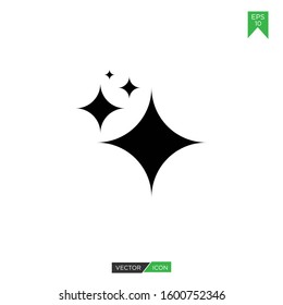 Vector shine or sparkel symbol icon isolated on white background