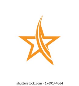 vector of shine star simple geometric design fit for dynamic brand logo