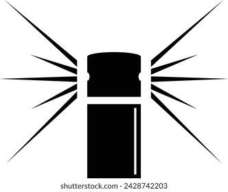 vector shining lighthouse symbol logo