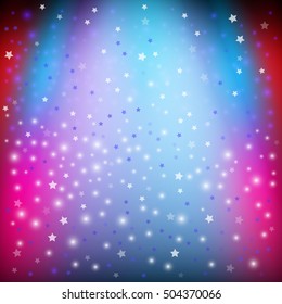 Vector shining stars on the magical sparkling background.
