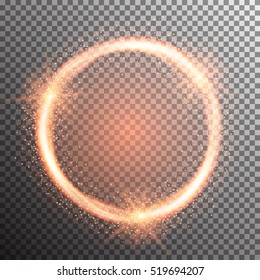 Vector shining twisted glitter comet trails. Special light flare effect