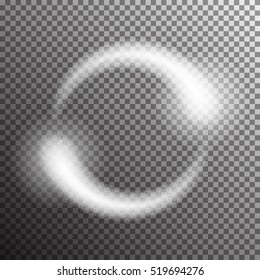 Vector shining twisted glitter comet trails. Special light flare effect