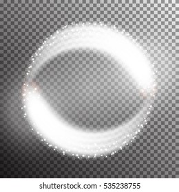 Vector shining twisted glitter comet trails. Special light flare effect