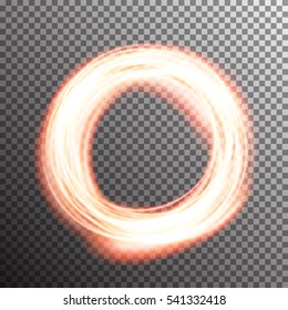 Vector shining twisted glitter comet trails. Special light flare effect