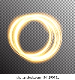 Vector shining twisted glitter comet trails. Special light flare effect