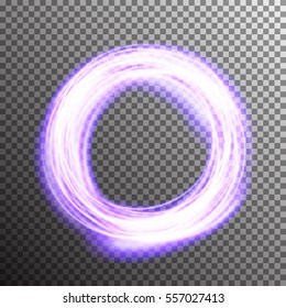 Vector shining twisted glitter comet trails. Special light flare effect