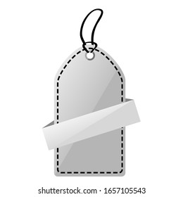 Vector Shinning Gray, Black and White Blank Tag