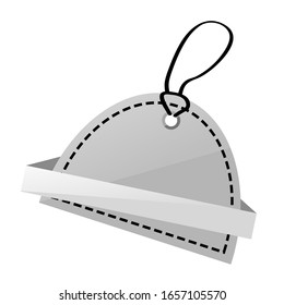 Vector Shinning Gray, Black and White Blank Tag
