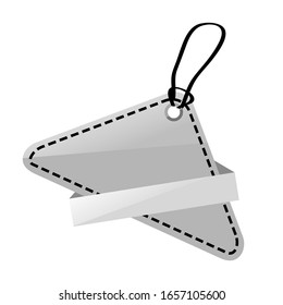 Vector Shinning Gray, Black and White Blank Tag