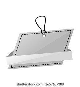 Vector Shinning Gray, Black and White Blank Tag