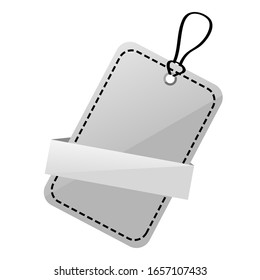 Vector Shinning Gray, Black and White Blank Tag