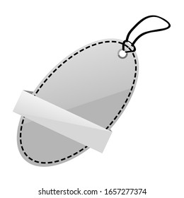 Etiqueta gris, blanco y negro de brillo vectorial