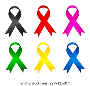 vector shinning sympathy or support ribbon, on white background
