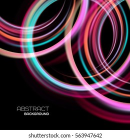 Vector Shiny background with color blurred circle. Abstract design
