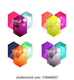 Cajas de opciones web en blanco brillante vectorial. Elementos geométricos adecuados para el menú de texto, infografía o interfaz de usuario de navegación