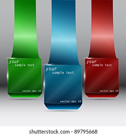 Vector shiny blocks set