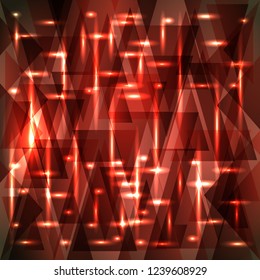 Vector shiny bloody color pattern of shards and stripes. For decoration of festive objects, paper and fabric.