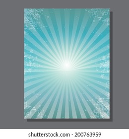 Vector shiny blue sky background with ray of light and . blue abstract background template for cover or website design. grunge background vector