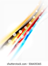 Vector shiny blurred line waves