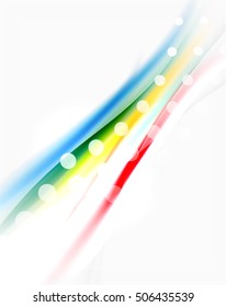 Vector shiny blurred line waves