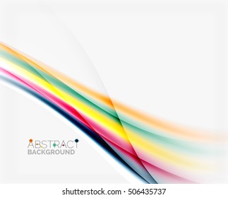 Vector shiny blurred line waves