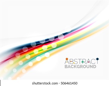 Olas de línea borrosa brillante vectorial