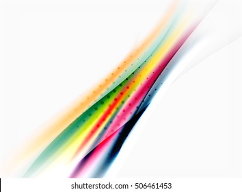 Olas de línea borrosa brillante vectorial