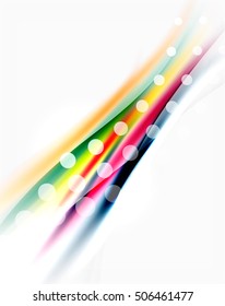 Vector shiny blurred line waves
