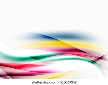 Vector shiny blurred line waves