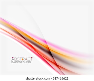 Vector shiny blurred line waves