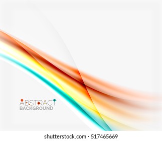 Vector shiny blurred line waves