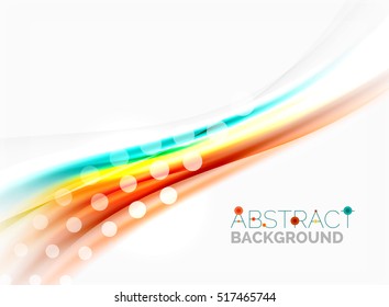 Vector shiny blurred line waves