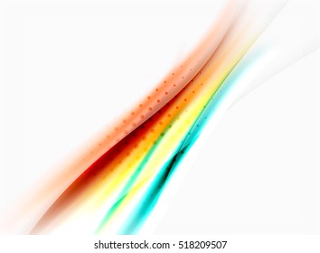 Vector shiny blurred line waves