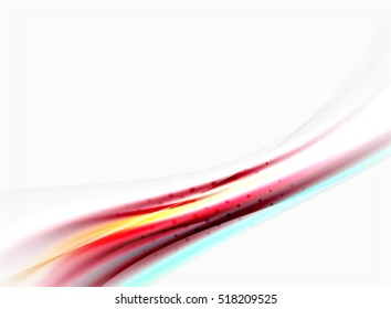 Olas de línea borrosa brillante vectorial