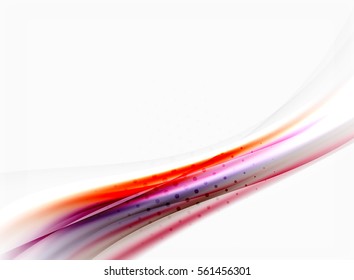 Olas de línea borrosa brillante vectorial