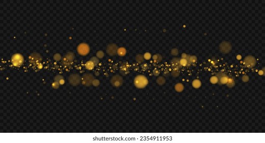 Vector shiny bokeh. Blurred background. Bokeh effect PNG. Christmas background with bokeh PNG. Magic glow, light effect.