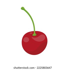 Las cerezas rojas brillantes y brillantes de los vectores Las bayas de cítricos proporcionan vitaminas saludables.
