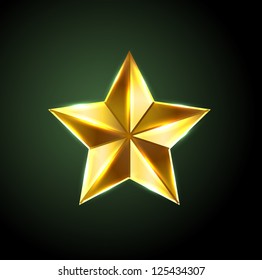 Vector shiny bronze star
